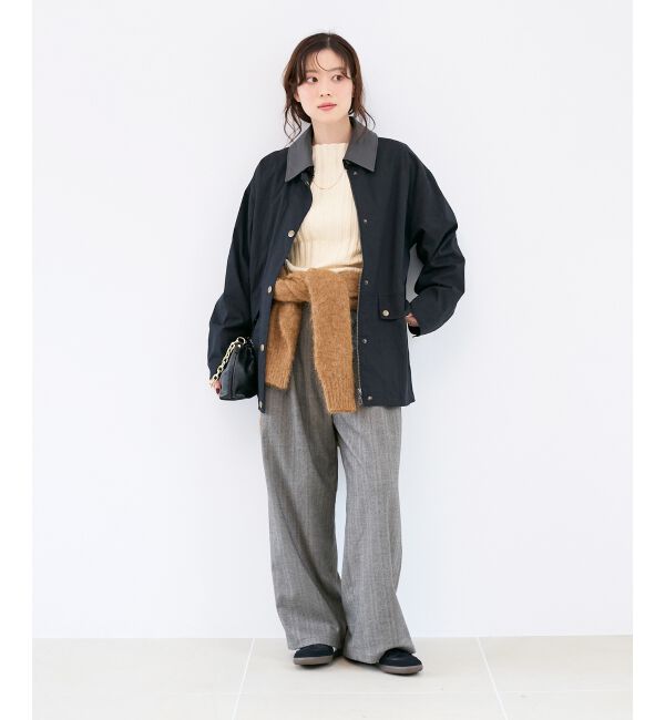  「《手洗い可能》ボートネックリブニット」|ニット・セーター|