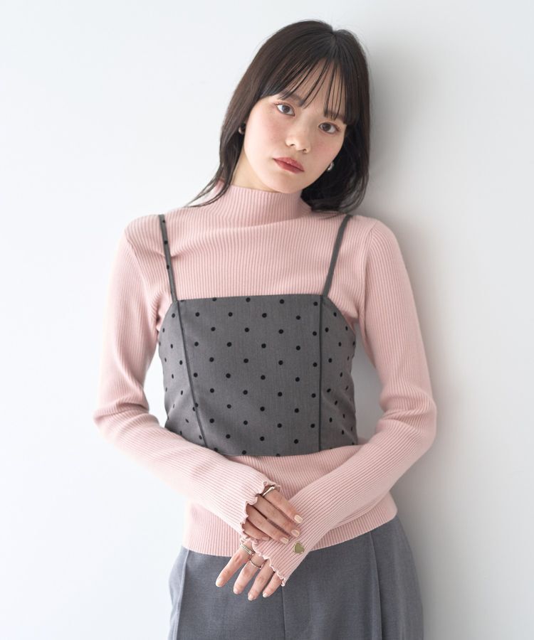 earth music&ecology「ハートプレートリブニットプルオーバー」|ニット・セーター|