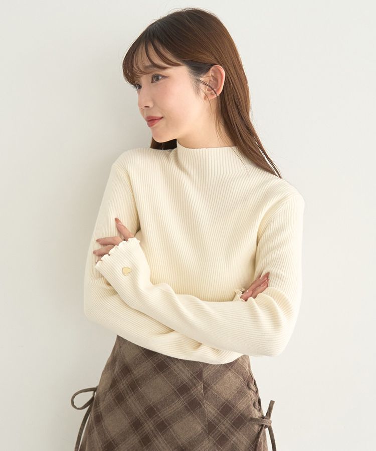 earth music&ecology「ハートプレートリブニットプルオーバー」|ニット・セーター|