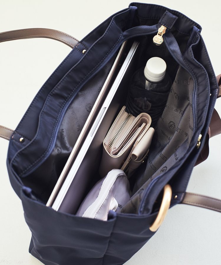 Maison de FLEUR「リボンチャーム付き3ルームトートバッグ」|トートバッグ|