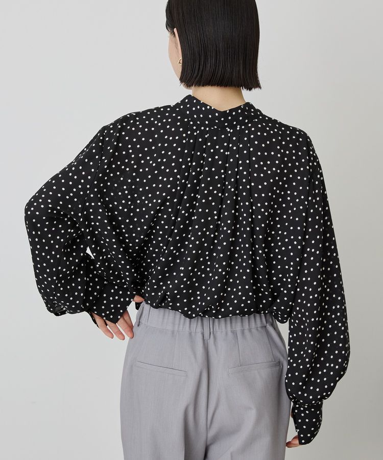 AMERICAN HOLIC「【イージーケア】ドット柄ボウタイブラウス」|シャツ・ブラウス|