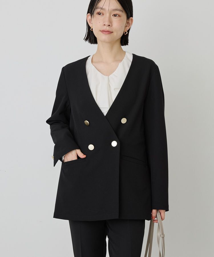 AMERICAN HOLIC「【イージーケア】ノーカラージャケット」|テーラードジャケット|