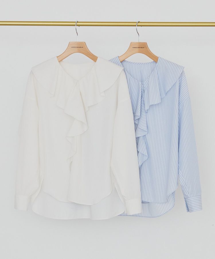 AMERICAN HOLIC「【イージーケア】ラッフルブラウス」|シャツ・ブラウス|
