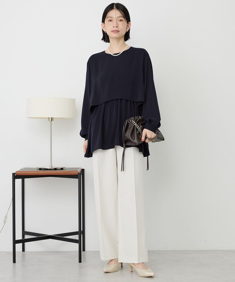 AMERICAN HOLIC「【イージーケア】Wクロスティアードブラウス」|シャツ・ブラウス|