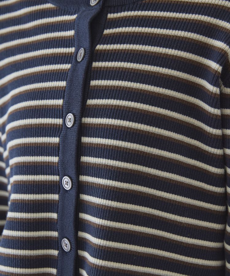 AMERICAN HOLIC「マルチボーダーリブニットカーディガン」|カーディガン|