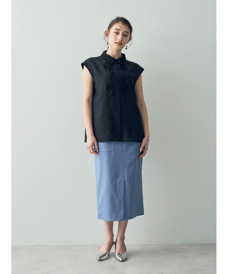 YECCA VECCA「コード刺繍シアーブラウス」|シャツ・ブラウス|