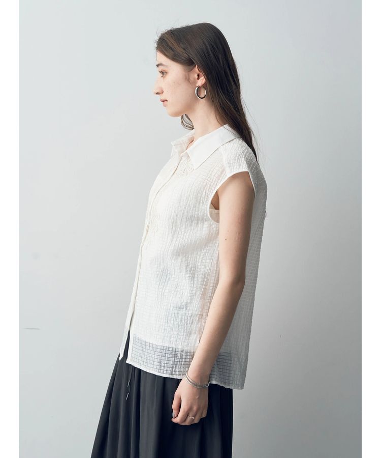 YECCA VECCA「コード刺繍シアーブラウス」|シャツ・ブラウス|