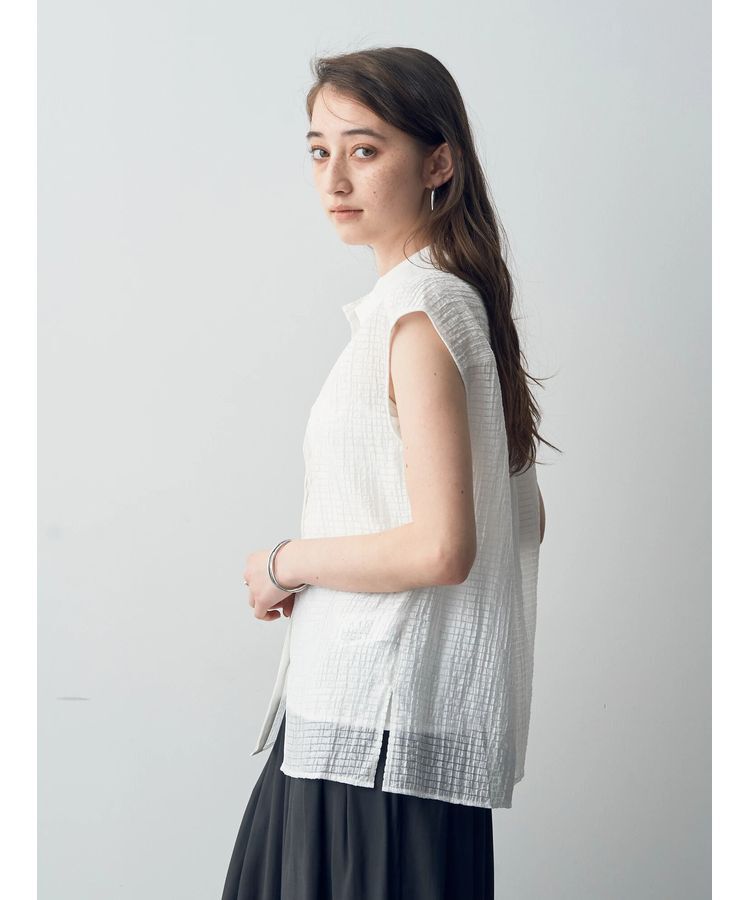 YECCA VECCA「コード刺繍シアーブラウス」|シャツ・ブラウス|