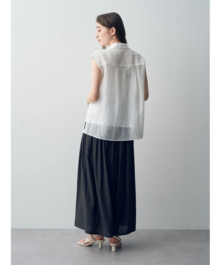 YECCA VECCA「コード刺繍シアーブラウス」|シャツ・ブラウス|