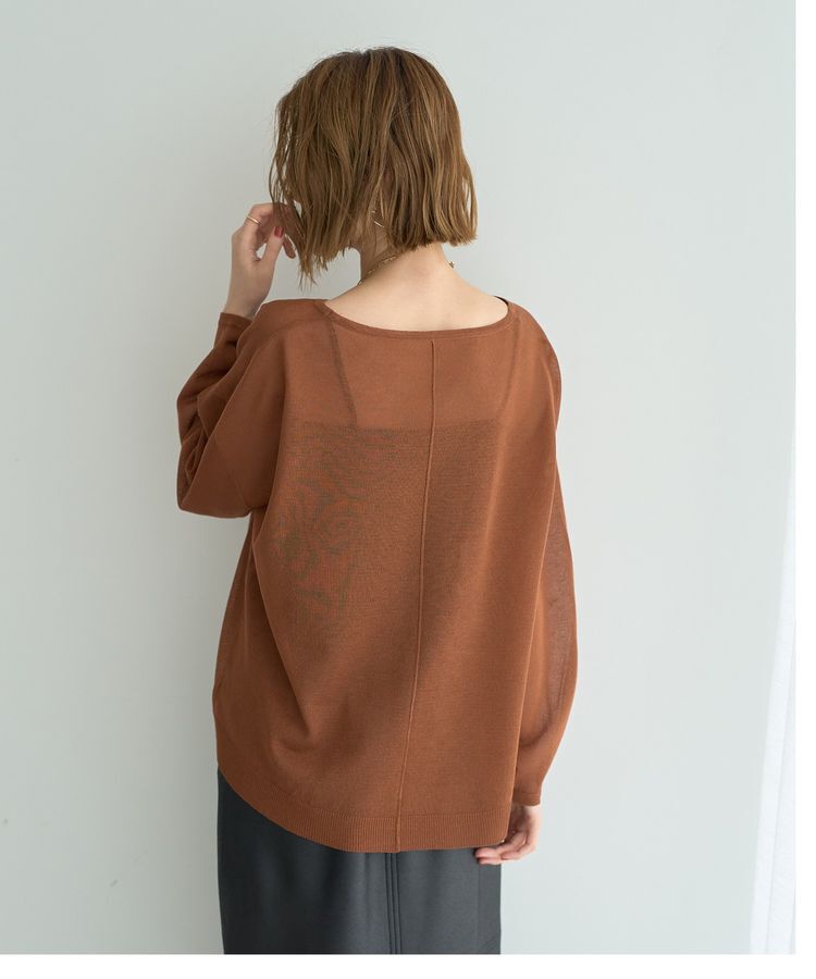 YECCA VECCA「シアーニットプルオーバー」|ニット・セーター|