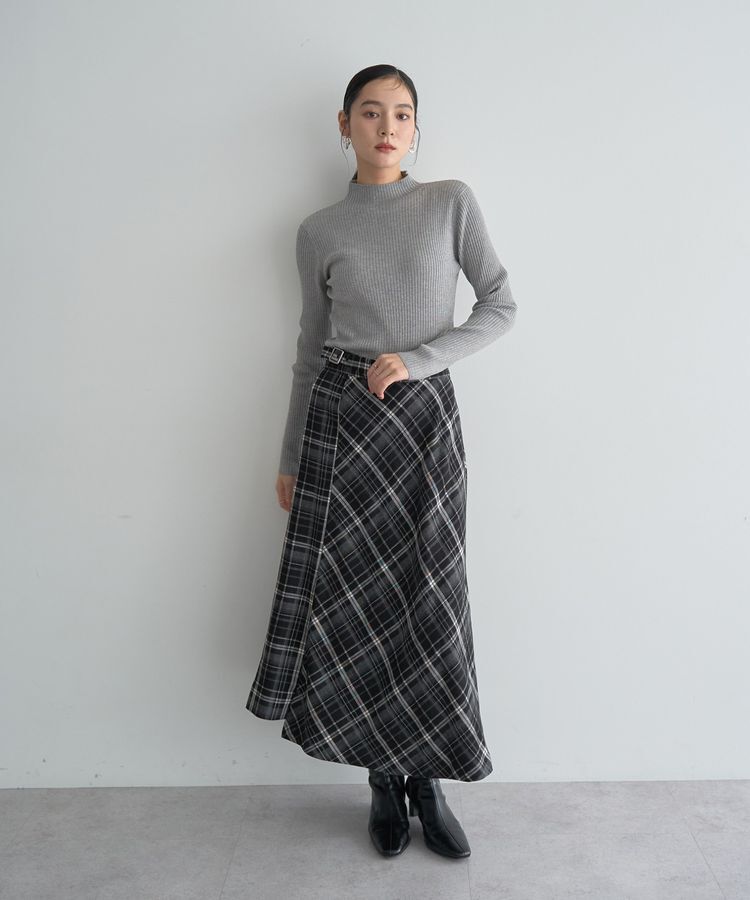 YECCA VECCA「ラメ混ハイネックリブニット」|ニット・セーター|