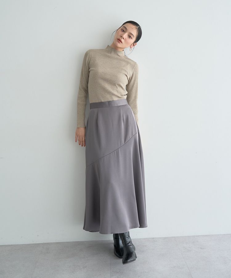 YECCA VECCA「ラメ混ハイネックリブニット」|ニット・セーター|