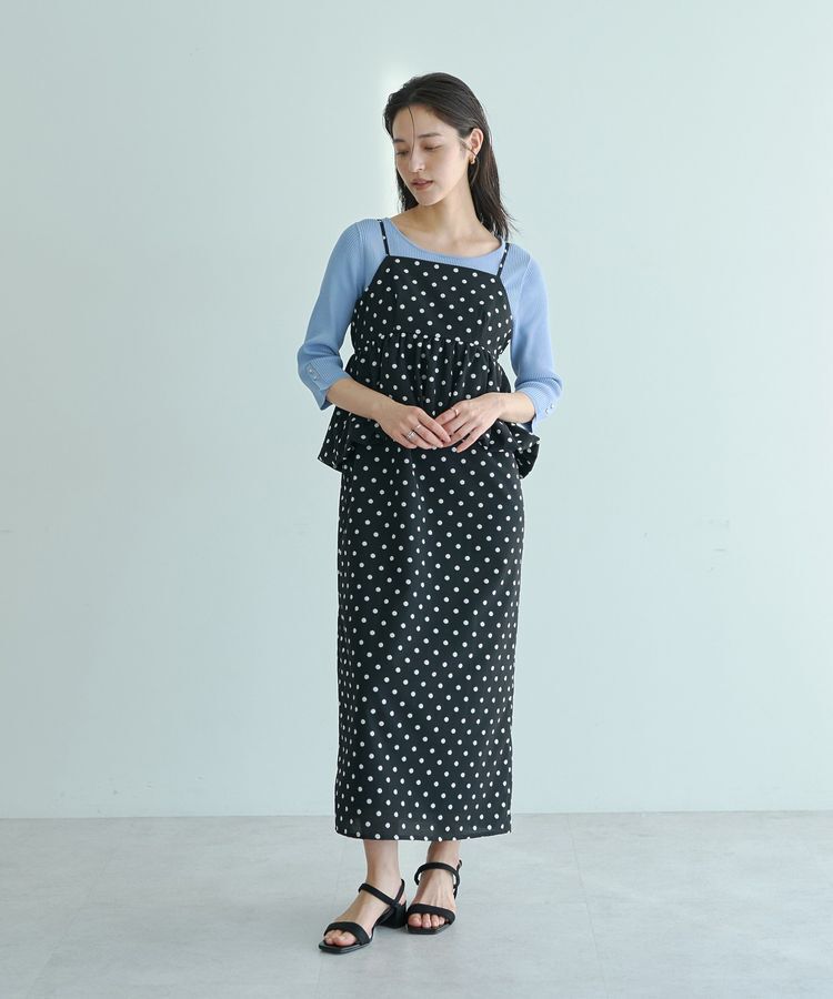 YECCA VECCA「袖釦7分袖リブニット」|ニット・セーター|