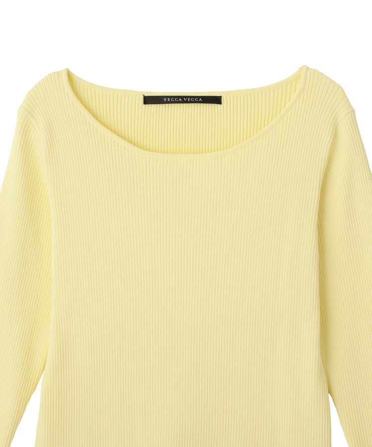 YECCA VECCA「袖釦7分袖リブニット」|ニット・セーター|