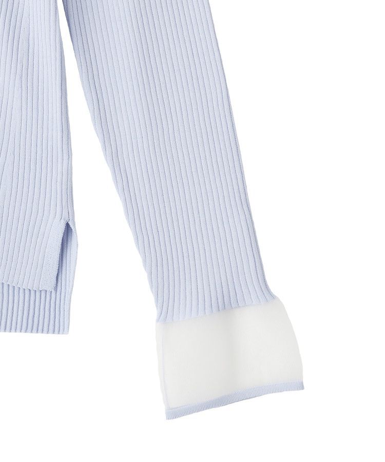 YECCA VECCA「袖口シアーリブニット」|ニット・セーター|