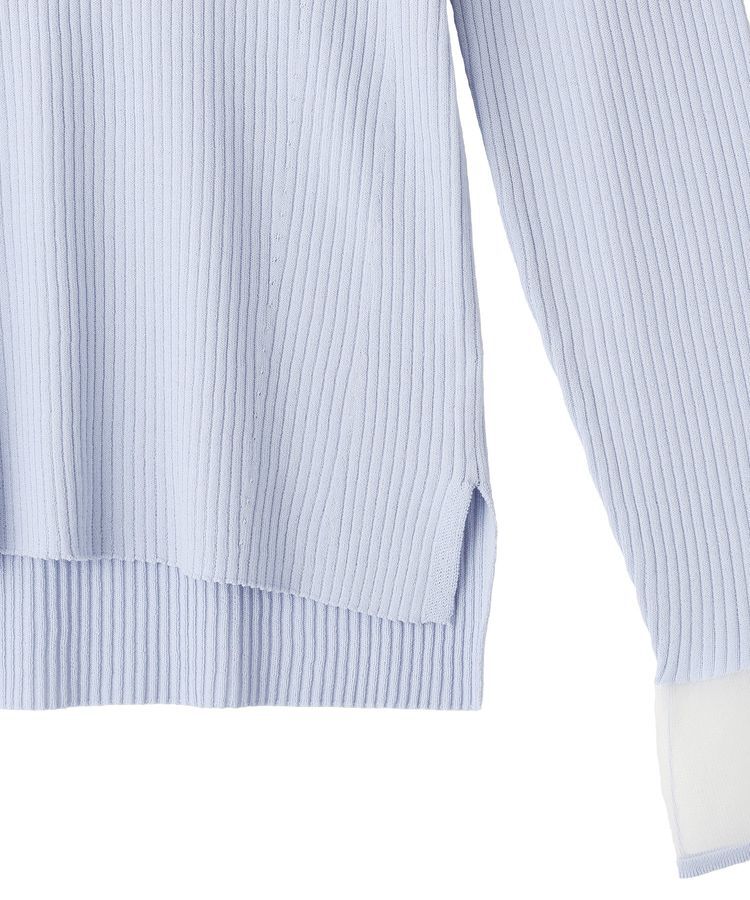 YECCA VECCA「袖口シアーリブニット」|ニット・セーター|