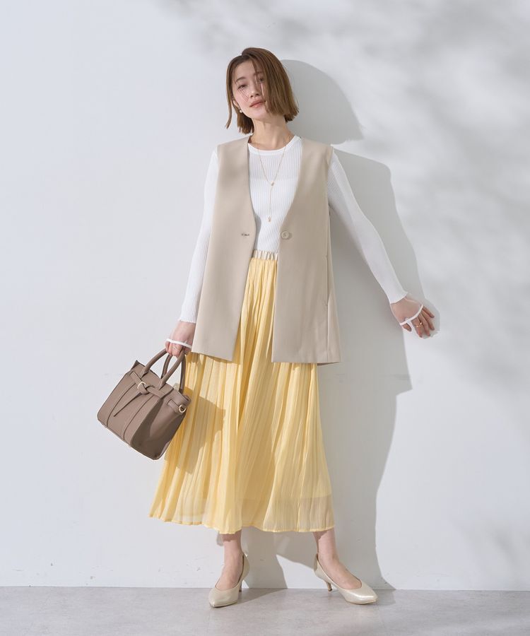 YECCA VECCA「袖口シアーリブニット」|ニット・セーター|