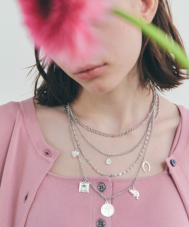 YECCA VECCA「モチーフ4連ネックレス」|ネックレス|Silver