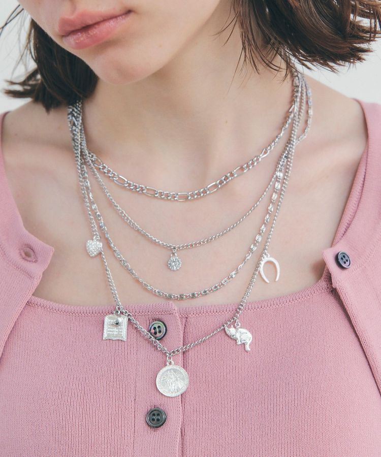 YECCA VECCA「モチーフ4連ネックレス」|ネックレス|