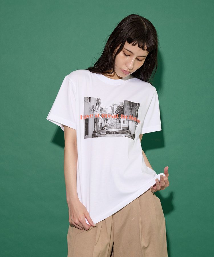 GARAGE OF GOOD CLOTHING「HolidayTシャツ Orange LOGO」|Tシャツ・カットソー|White