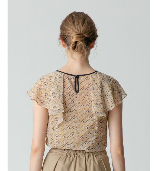 allureville「バイヤスチドリプリントフレアスリーブブラウス」|その他|