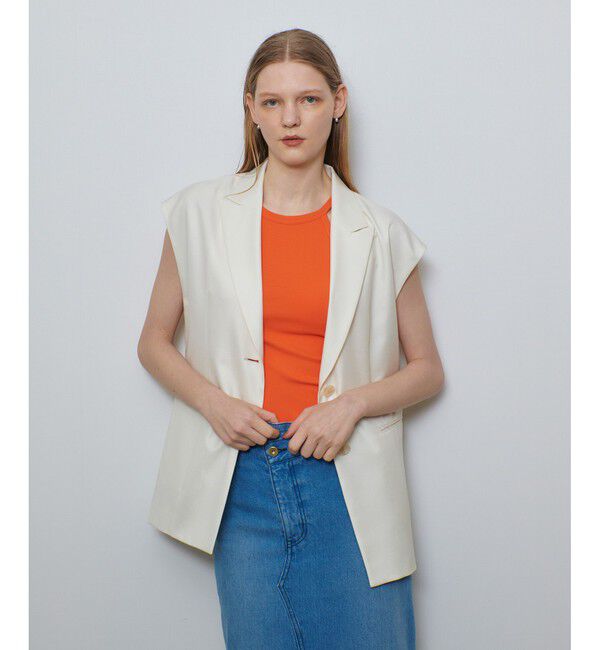 allureville「エアリービエラテーラードジレ」|ベスト・ジレ|