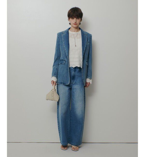 allureville「デニムシングルジャケット」|デニムジャケット|