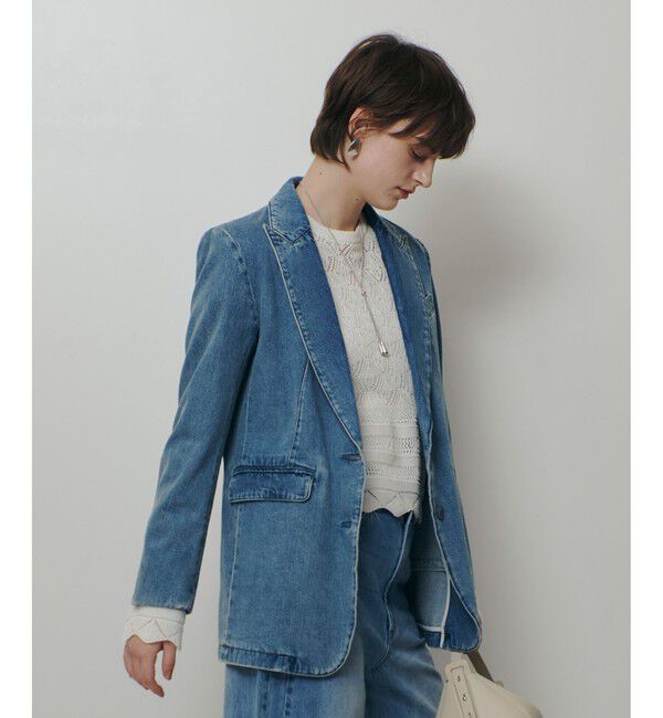 allureville「デニムシングルジャケット」|デニムジャケット|