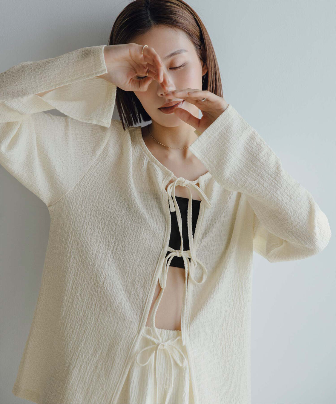 ur's「【黒川翼さんコラボアイテム】前後2wayトップス&times;スカートセットアップ/ラッシュガード」|シャツ・ブラウス|