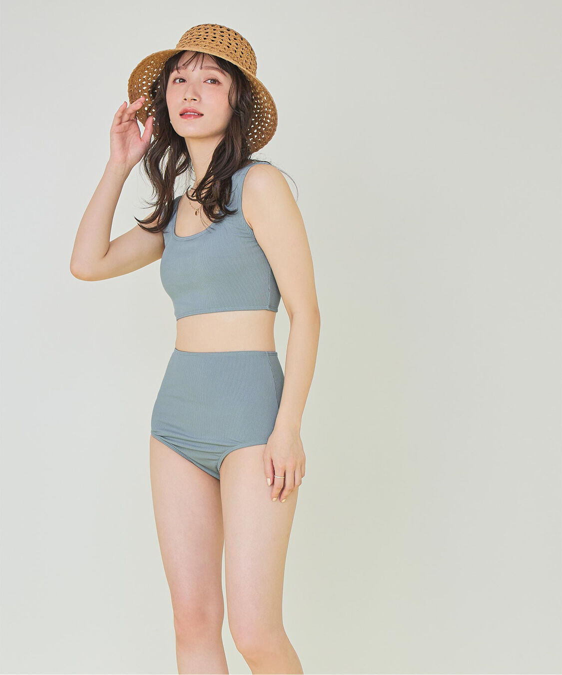 SEA DRESS「4点ｾｯﾄ/ﾍﾑﾗｲﾝﾗｯｼｭｶﾞｰﾄﾞ&times;ﾋﾞｷﾆ/水着」|ビキニ|