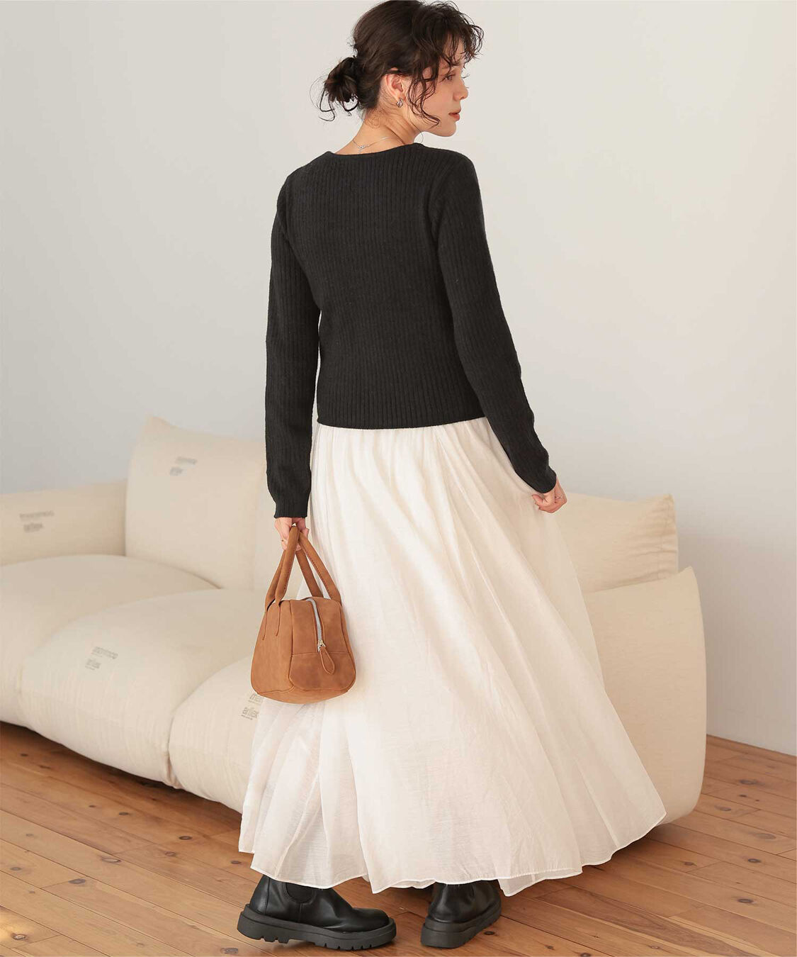 titivate「レイヤード風リブニットトップス」|ニット・セーター|