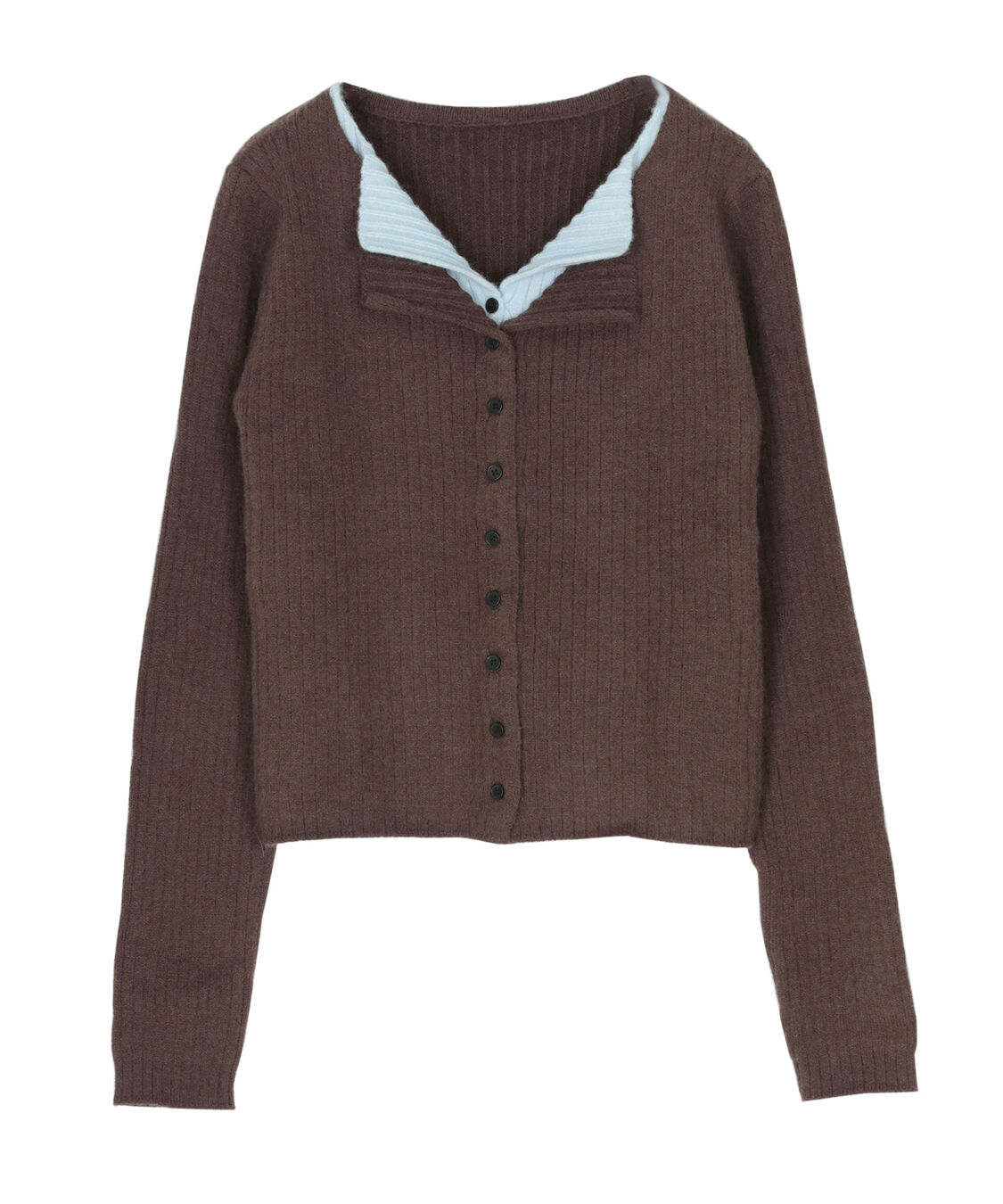 titivate「レイヤード風リブニットトップス」|ニット・セーター|