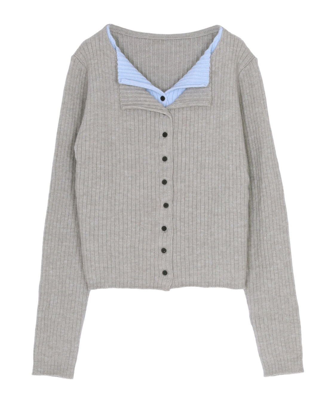 titivate「レイヤード風リブニットトップス」|ニット・セーター|