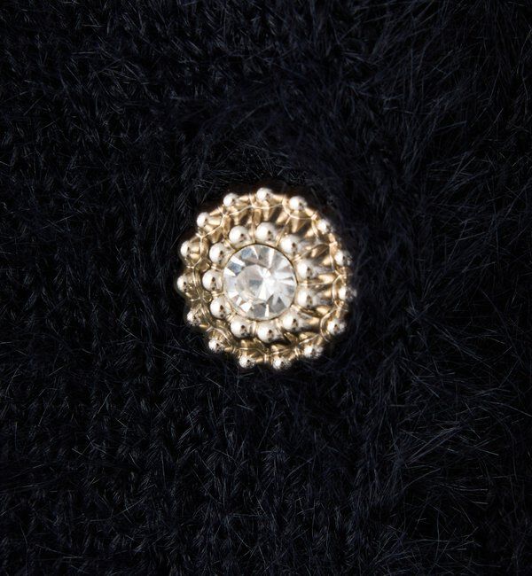  「ビジューフェザーロングカーデ」|ニット・セーター|