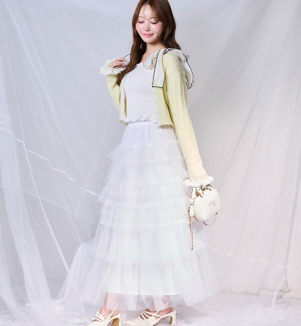  「チュールロングスカート」|スカート|