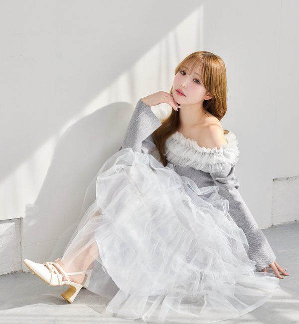  「チュールロングスカート」|スカート|