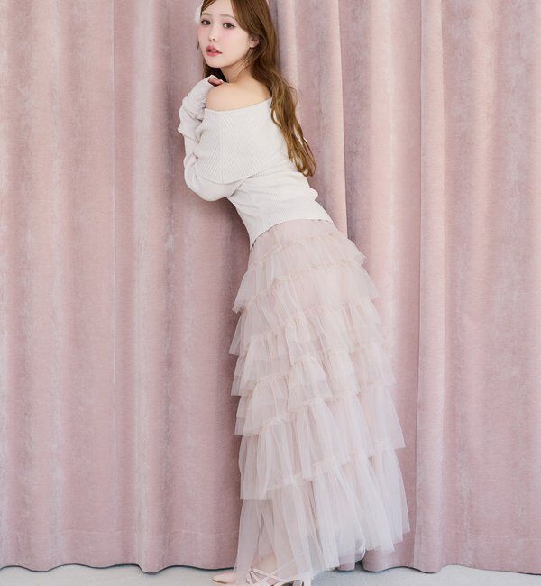 「チュールロングスカート」|スカート|