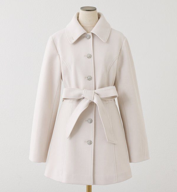  「【SＭサイズあり】リボン取り外し可能ミドルコート」|その他|