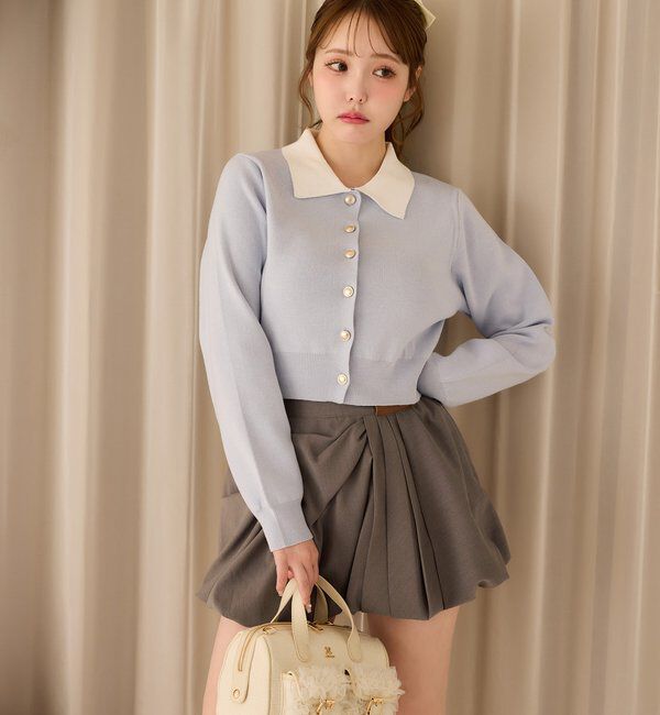  「【サイズ展開あり】バルーンミニスカート／パッチつき」|スカート|