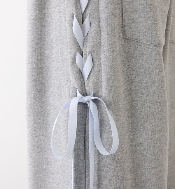  「【セットアップ可能】サイドカットレースアップスウェットパンツ」|その他|