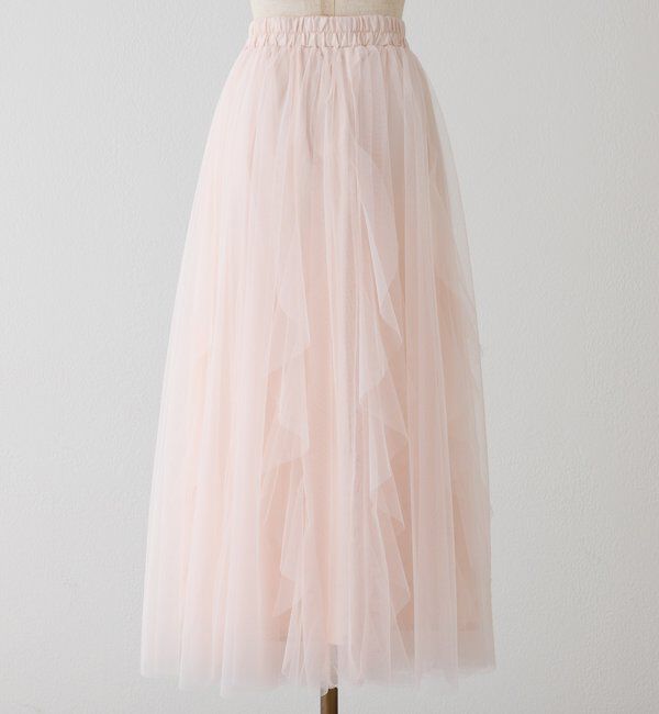  「チュールフリルロングスカート」|スカート|