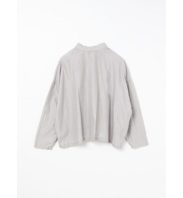 mizuiro ind「mizuiro ind レーススタンドカラーワイドシャツ」|シャツ・ブラウス|