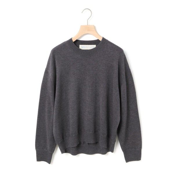 MidiUmi「MidiUmi ワイドニットプルオーバー」|ニット・セーター|チャコールグレー