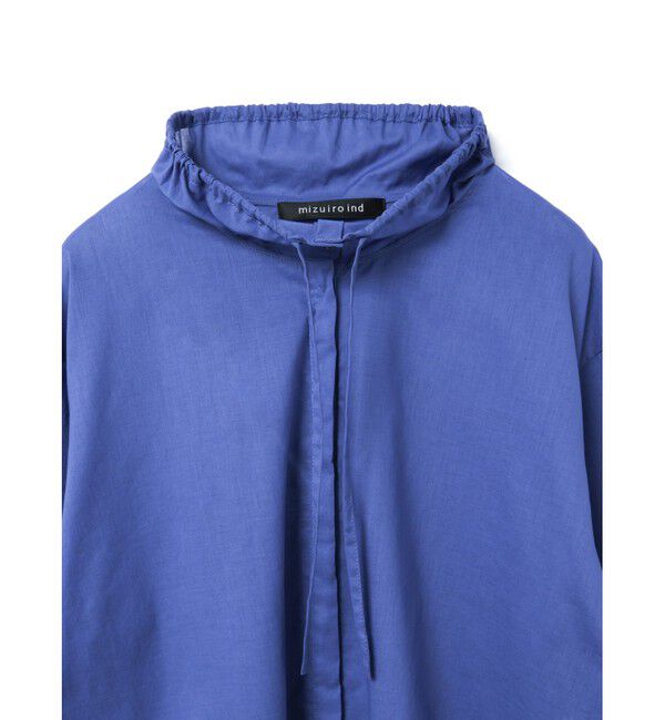 mizuiro ind「mizuiro ind ギャザースタンドカラーシャツ」|シャツ・ブラウス|