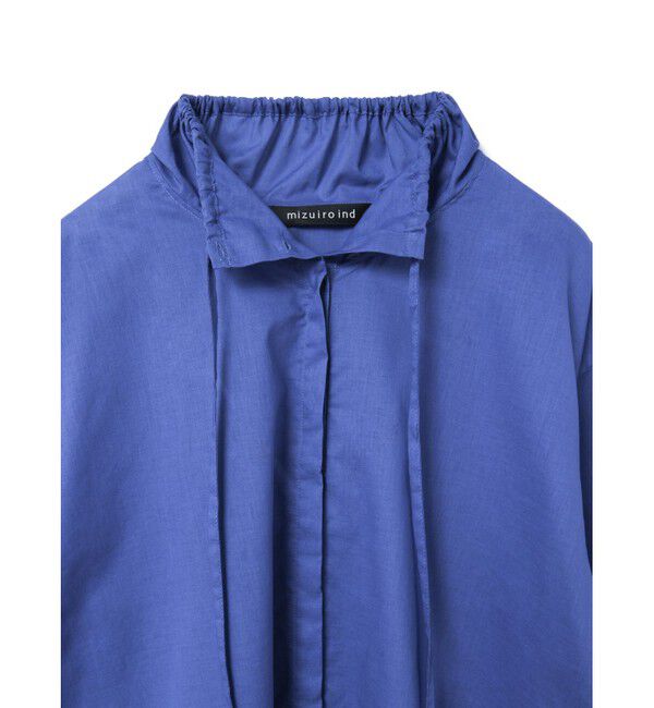 mizuiro ind「mizuiro ind ギャザースタンドカラーシャツ」|シャツ・ブラウス|