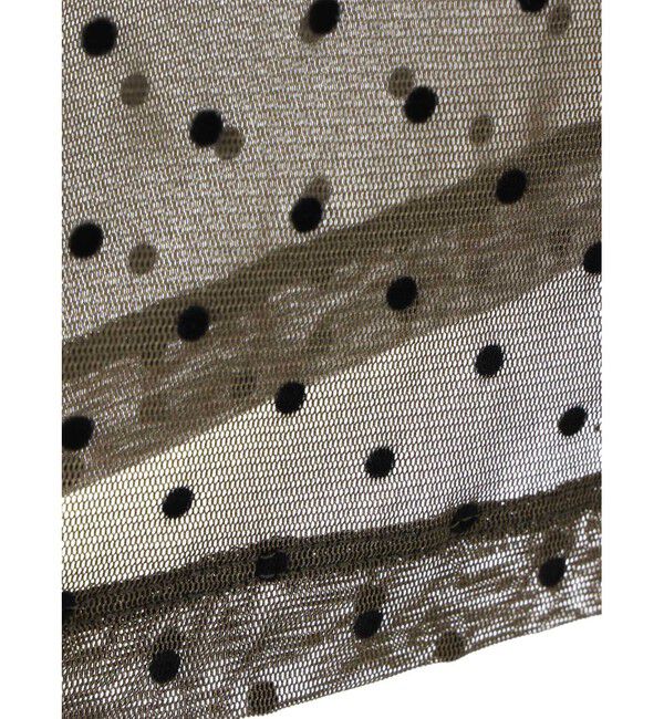 mizuiro ind「mizuiro ind メッシュドットハイネックプルオーバー」|Tシャツ・カットソー|