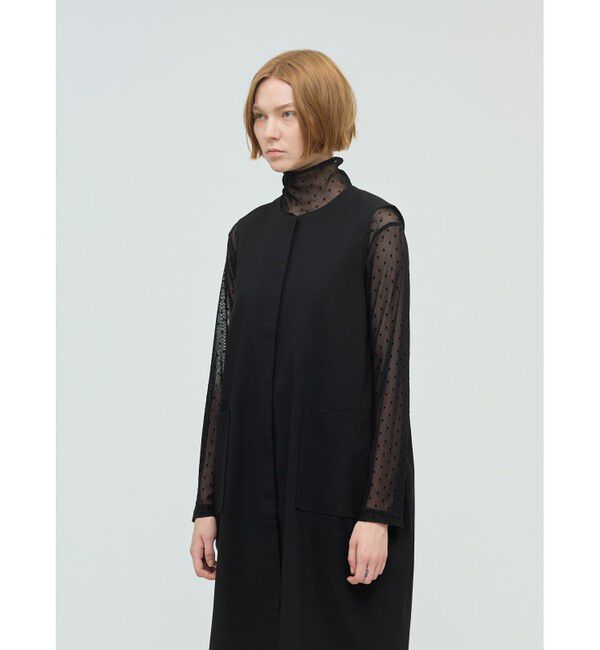 mizuiro ind「mizuiro ind メッシュドットハイネックプルオーバー」|Tシャツ・カットソー|