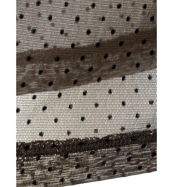 mizuiro ind「mizuiro ind メッシュドットハイネックプルオーバー」|Tシャツ・カットソー|