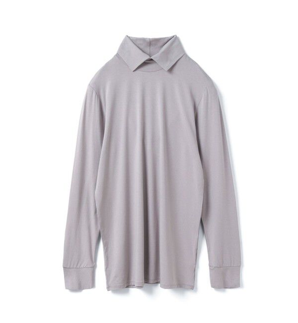 mizuiro ind「mizuiro ind シャツカラーハイネックプルオーバー」|Tシャツ・カットソー|ライトグレー