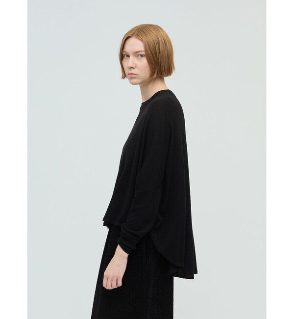 mizuiro ind「mizuiro ind フロントシームコクーンプルオーバー」|ニット・セーター|